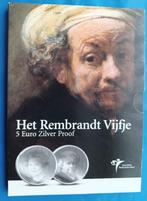 Rembrandt Vijfje - 5 Euro Zilver Proof 2006, Postzegels en Munten, Munten | Nederland, Setje, Zilver, Koningin Beatrix, Verzenden