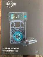 Brainz karaoke boombox splinternieuw, Audio, Tv en Foto, Karaoke-apparatuur, Nieuw, Complete set, Ophalen