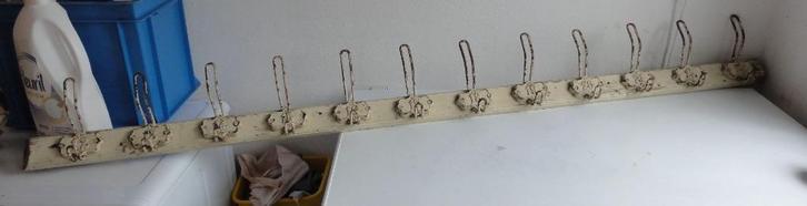 Kapstok, antieke schoolkapstok met nummers, Antiek en Kunst, Curiosa en Brocante, Ophalen