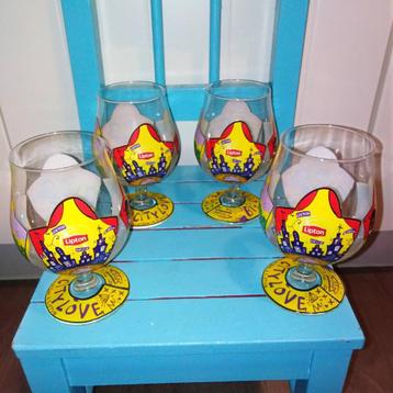 4 Lipton Ice Tea Big City Love Amsterdam glazen - Senatori  beschikbaar voor biedingen