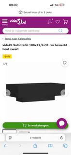 SALON TAFEL NIEUW IN DOOS, Huis en Inrichting, Haarden, Ophalen, Zo goed als nieuw, Vrijstaande haard, Elektrische haard