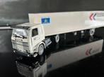 Tekno Scania 113m firma NPD met 1 assige oplegger, Hobby en Vrije tijd, Modelauto's | 1:50, Ophalen of Verzenden, Zo goed als nieuw
