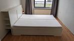 Wit MDF bedrame 180x210 cm met Auping springbodems, Ophalen, Tweepersoons, 180 cm, Hout