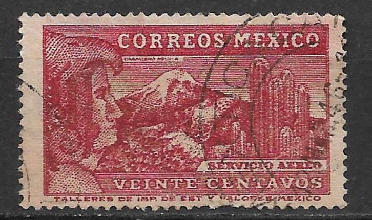 Mexico 1946 400jr Mexico cactus, Postzegels en Munten, Postzegels | Amerika, Gestempeld, Midden-Amerika, Verzenden
