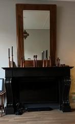 Imposante zwart stenen schouw, Huis en Inrichting, Ophalen, Zo goed als nieuw, Vrijstaande haard, Overige soorten