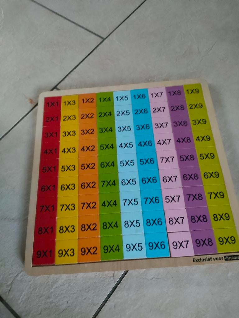 Leertafel Puzzel - Tafels oefenen op een leuke manier!, Ophalen of Verzenden, Gebruikt, Taal en Lezen