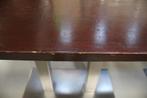 24x tafel eettafel metaal RVS hout horeca cafe restaurant, Huis en Inrichting, Tafels | Eettafels, Ophalen, Gebruikt, Rechthoekig