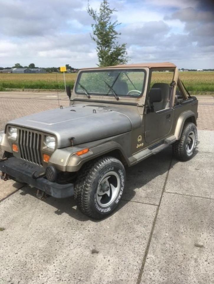 JEEP WRANGLER YJ SAHARA 4.2, Auto's, Jeep, Particulier, Wrangler, 4x4, Airconditioning, Metallic lak, Radio, Benzine, Cabriolet