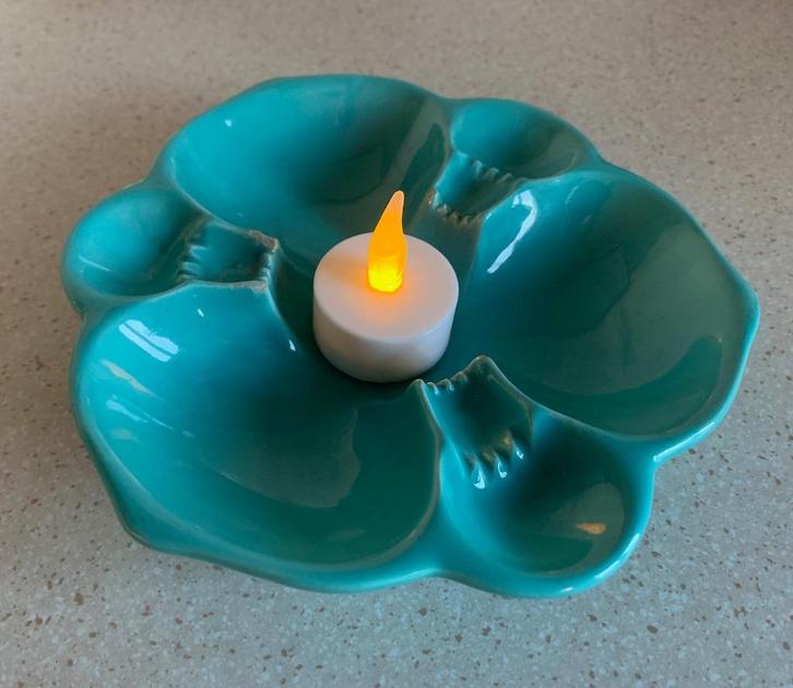 Asbak, jadegroen, Zenith? Jaren dertig; diameter: 17,5 cm., Verzamelen, Rookartikelen, Aanstekers en Luciferdoosjes, Gebruikt