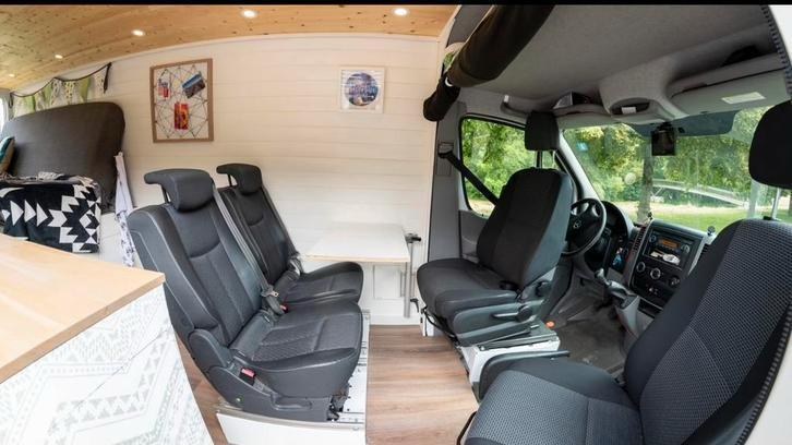 Zwart leren of half leren stoelen 3p gordel zelfbouwcamper, Auto-onderdelen, Interieur en Bekleding, Gebruikt, Ophalen