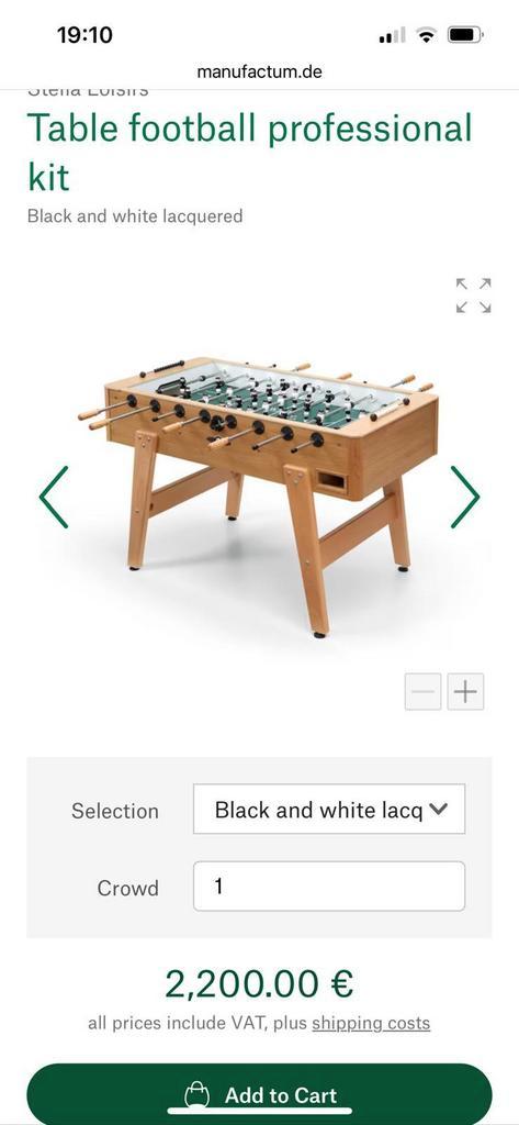 Deutscher Meister voetbaltafel van de Manufactum, Kinderen en Baby's, Speelgoed | Voetbaltafels, Gebruikt, Ophalen