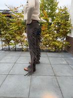 Bruine leren western chaps - 1x gedragen, Dieren en Toebehoren, Paardrijkleding, Ophalen of Verzenden, Zo goed als nieuw, Western