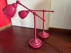 2 Rode bureau lampen van Ikea, Ophalen, Metaal, Minder dan 50 cm, Landelijk