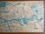 Vintage oude wandkaart Rotterdam plattegrond CITO plan., Boeken, Atlassen en Landkaarten, Ophalen of Verzenden, Zo goed als nieuw