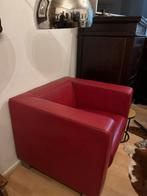 Rood , lederen fauteuil DESIGN tegen elk aannemelijk bod, Ophalen, Leer, Zo goed als nieuw, Eén