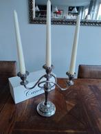 Zwaar verzilverde kandelaar Sheffield Ianthe, Antiek en Kunst, Antiek | Kandelaars, Ophalen of Verzenden, Zilver