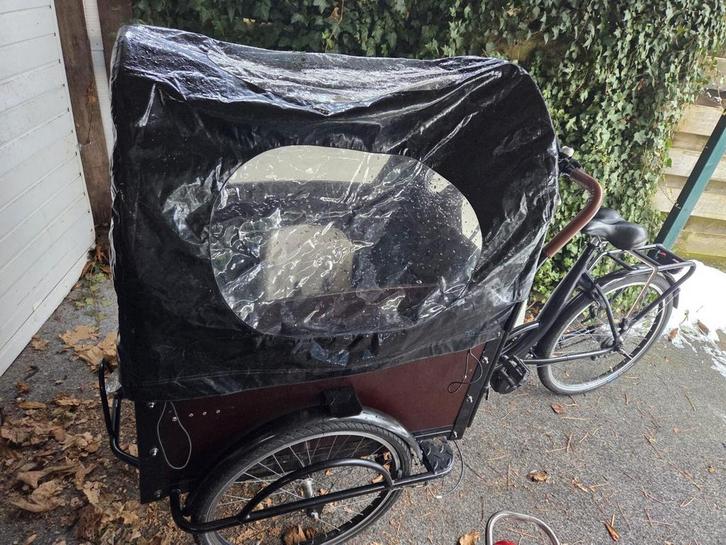 Elektrische Bakfiets met Huif, Fietsen en Brommers, Fietsen | Bakfietsen, Zo goed als nieuw, 4 kinderen of meer, Elektrisch, Huif