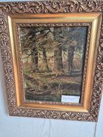 Schilderij met boslandschap, 37x43, Antiek en Kunst, Ophalen of Verzenden