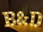 Letters B&D verlichte letters, Ophalen of Verzenden, Zo goed als nieuw, Wanddecoratie