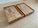 Grote houten blokken in kisten, Kinderen en Baby's, Speelgoed | Houten speelgoed, Ophalen of Verzenden, Gebruikt