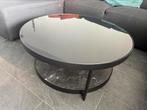 IKEA FRÖTORP salontafel zwart glas / antraciet marmer, Ophalen, 50 tot 100 cm, Minder dan 50 cm, Rechthoekig