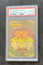 Pokemon Danone - Stadium Tip - Venusaur shiny GOLD - PSA8, Ophalen of Verzenden, Nieuw, Losse kaart, Foil