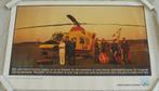 Poster Affiche, Heli SAR Agusta Bell 412 SP, 63x39cm, 1990s., Gebruikt, Rechthoekig Liggend, Ophalen of Verzenden, A1 t/m A3