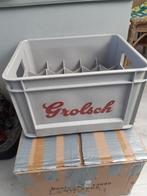 oud grolsch grijs beugelfles bier krat, Verzamelen, Ophalen of Verzenden, Gebruikt, Flesje(s), Grolsch