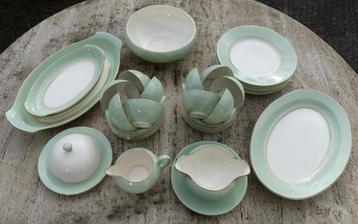 Mosa Pastel Servies Pastel Groen met Gouden Randje beschikbaar voor biedingen