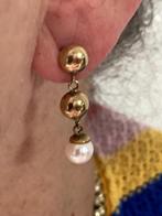 Lange antieke gouden oorbellen met Akoya cultivé parels, Sieraden, Tassen en Uiterlijk, Antieke sieraden, Verzenden, Goud, Oorbellen