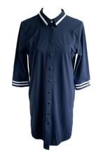 Mooie travelstof jurk van Jane Lushka 38, Kleding | Dames, Blauw, Ophalen of Verzenden, Zo goed als nieuw, Jane Lushka