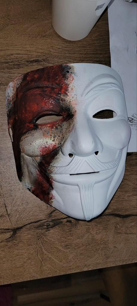 Uniek Halloween Masker - V for Vendetta Stijl, Hobby en Vrije tijd, Feestartikelen, Gebruikt, Feestartikel, Halloween of Griezel