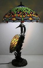 Glas in lood Tiffany tafellamp, Ophalen, Zo goed als nieuw, Glas, Minder dan 50 cm