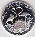 Bahamas  2 dollar 1973, Postzegels en Munten, Ophalen of Verzenden, Noord-Amerika, Losse munt, Zilver