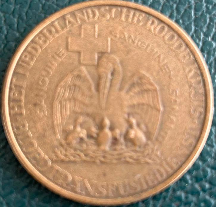 1959 Dr.Karl Landsteiner Bronzen medaille Bloedtransfusie, Postzegels en Munten, Penningen en Medailles, Brons, Nederland, Ophalen of Verzenden