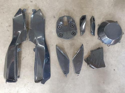 Koppelingsdeksel zijkapjes kettingkapje carbon wrap 749 999, Motoren, Onderdelen | Ducati, Gebruikt, Ophalen of Verzenden