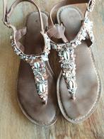 Dames sandalen, teenslippers, echt leer, Lazamani, maat 38, Slippers, Bruin, Lazamani, Ophalen of Verzenden