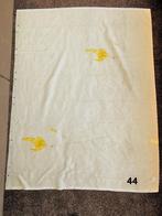 Stof inbetween Artelux Alassio 01 vitrage lap 140x110 bloem, Geel, Ophalen of Verzenden, Zo goed als nieuw, 30 tot 120 cm