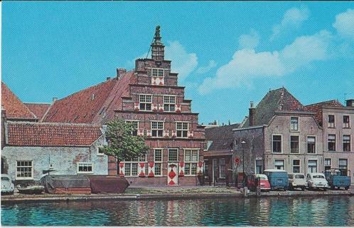 Leiden met auto's oa Volkswagen Bus T1, Verzamelen, Ansichtkaarten | Nederland, Ongelopen, Zuid-Holland, 1960 tot 1980, Verzenden