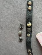Zwarte Armband met Verwisselbare Drukkers, Zwart, Nieuw, Leer, Ophalen of Verzenden