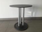 Leolux Trias design bijzettafel antraciet grijs blad., Ophalen, Gebruikt, Metaal of Aluminium, Rond