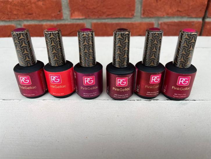 PinkGellac nagellak set (6 kleuren), Sieraden, Tassen en Uiterlijk, Uiterlijk | Cosmetica en Make-up, Zo goed als nieuw, Make-up