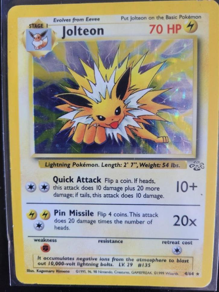 Jolteon (JU 4) Jungle - Singles, Hobby en Vrije tijd, Verzamelkaartspellen | Pokémon, Gebruikt, Losse kaart, Foil, Verzenden