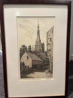 Originele ets van Cornelis Marinus van der Woerd, Antiek en Kunst, Ophalen