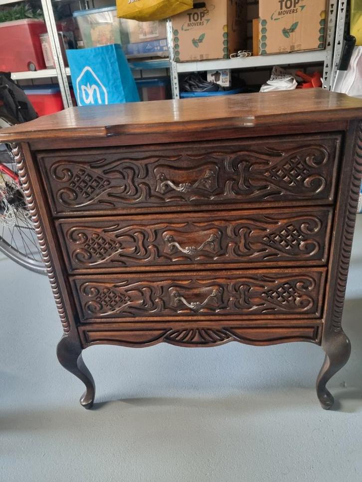 Antieke commode met 3 lades, Antiek en Kunst, Antiek | Meubels | Kasten, Ophalen