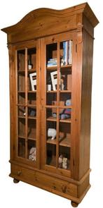 Grenen vitrinekast houten buffetkast servieskast boekenkast, Huis en Inrichting, Kasten | Vitrinekasten, Ophalen, Gebruikt, 100 tot 150 cm