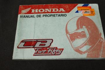 Honda CB two fifty manual de propietario CB250 beschikbaar voor biedingen