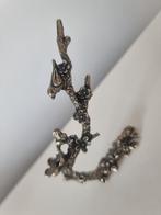 Massief messing brons vogeltje op tak, Antiek en Kunst, Ophalen of Verzenden