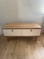 Houten TV meubel met nieuw gemonteerde  olifanten knoppen, 100 tot 150 cm, Eikenhout, Ophalen of Verzenden, Zo goed als nieuw