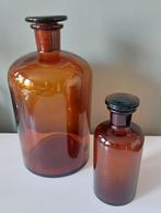 Apothekers potten/flessen - Bruin Glas - Jaren '60, Antiek en Kunst, Antiek | Vazen, Ophalen of Verzenden